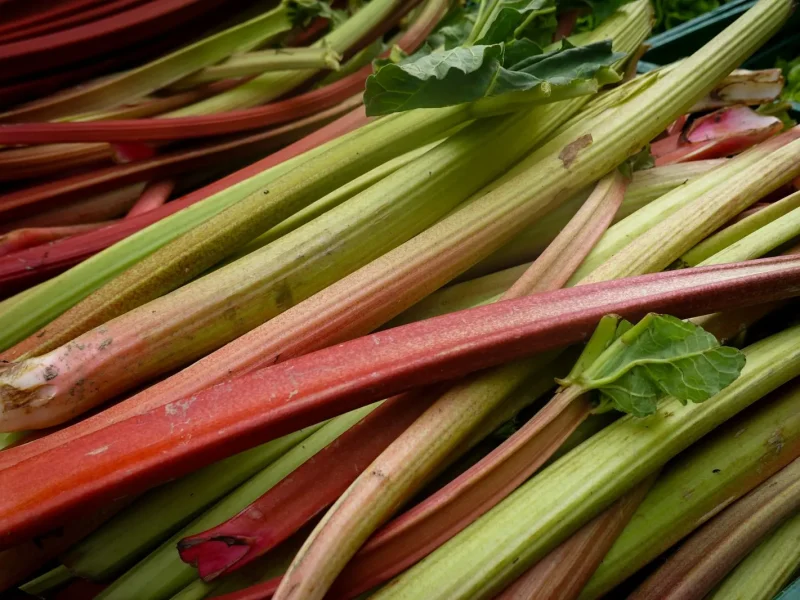 La saison de la rhubarbe: avril à juin